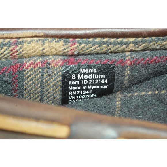 LL Bean Handsewn Slippers Flannel Lined Acorn Size 8 M - Picture 9 of 9